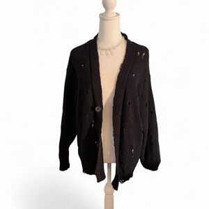 ZARA unisex Black Cardigan Sweater S/M